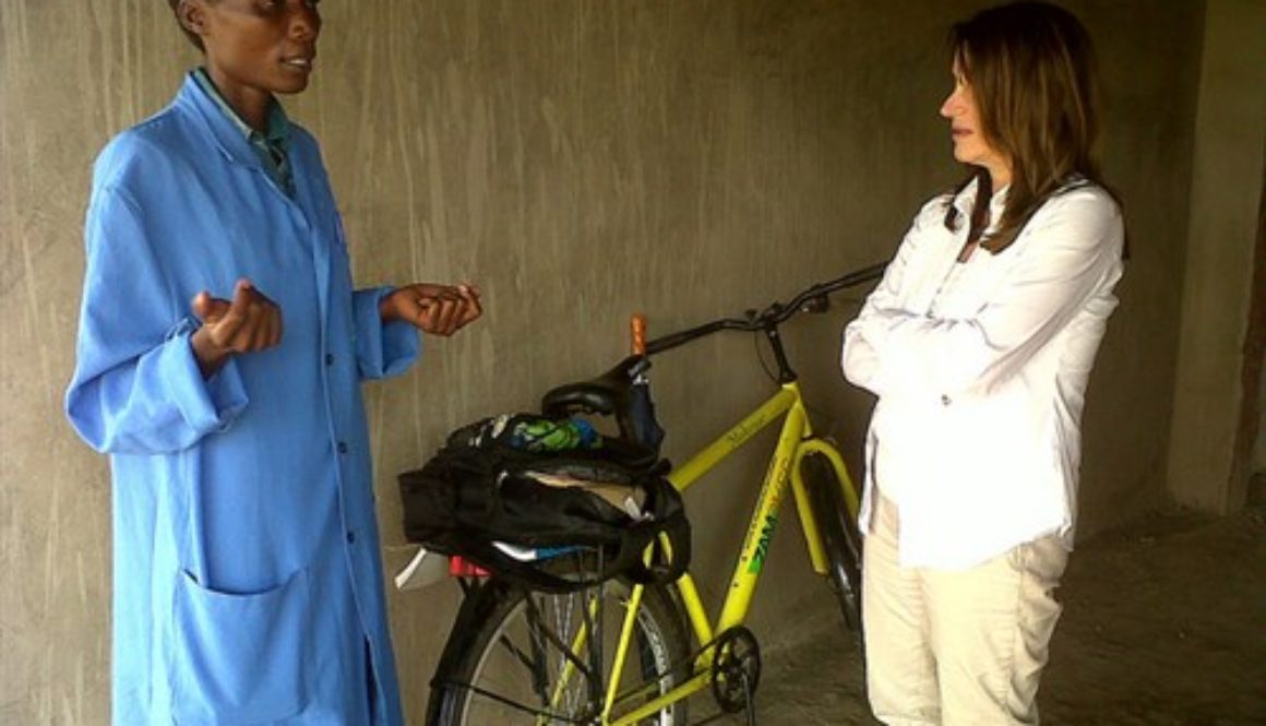 A newly qualified Community Health Assistant meets with Lynne Featherstone International Development Minister Lynne Featherstone meets with a newly qualified Community Health Assistant and travels with her to a household in a rural location. The assistant shows the Minister her bike, provided by the Ministry of Health in Zambia, which she uses to visit rural families in Monze, Southern Province. UK aid is training a new cadre of 300 Community Health Assistants to deliver health services in rural areas.